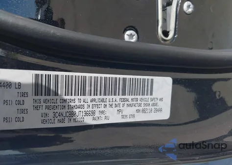 2018 Jeep Compass Latitude from USA, damaged, VIN 3C4NJCBB0JT136698